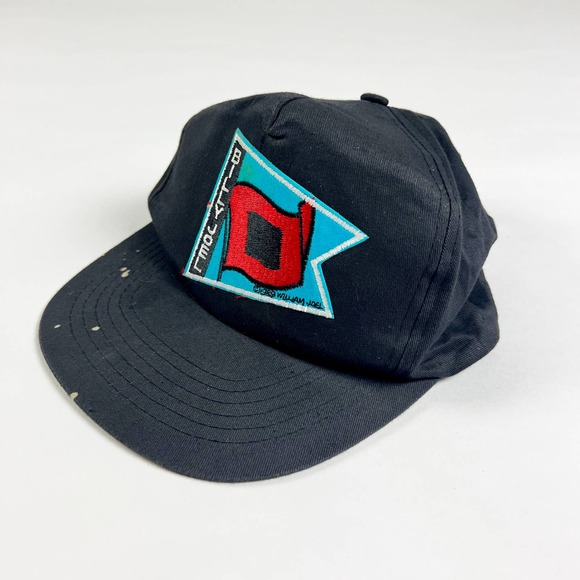 Billy Joel Other - Vintage Billy Joel black fabric snapback baseball cap hat adjustable distressed